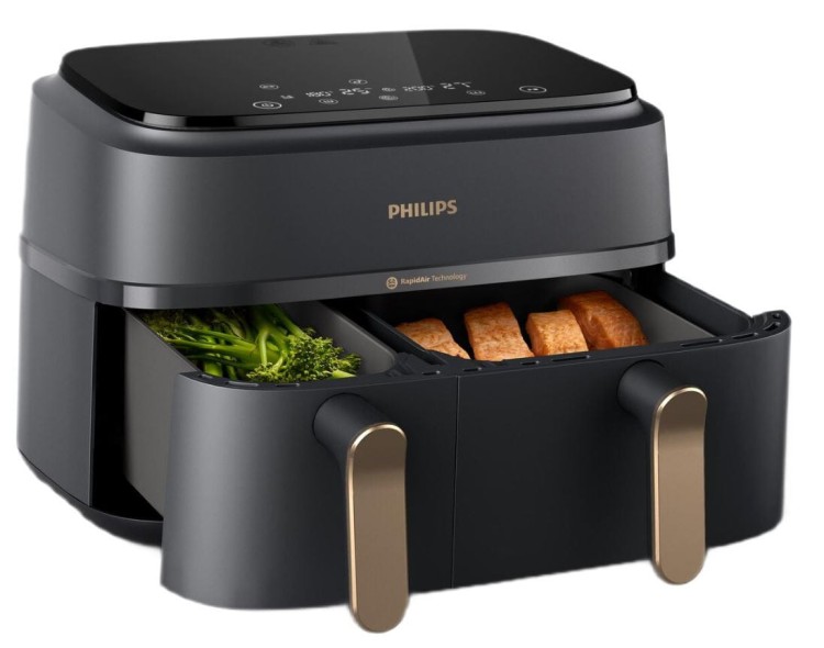frytkownica beztłuszczowa AIRFRYER Philips Ovi 9L 2750W NA352 DWA KOSZE