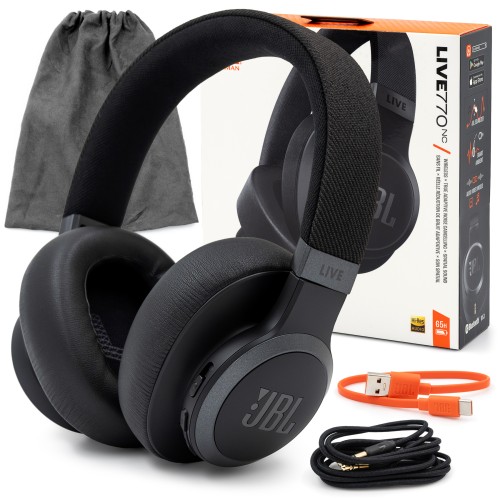 Słuchawki bezprzewodowe nauszne JBL Live 770NC Czarne ANC Redukcja szumu