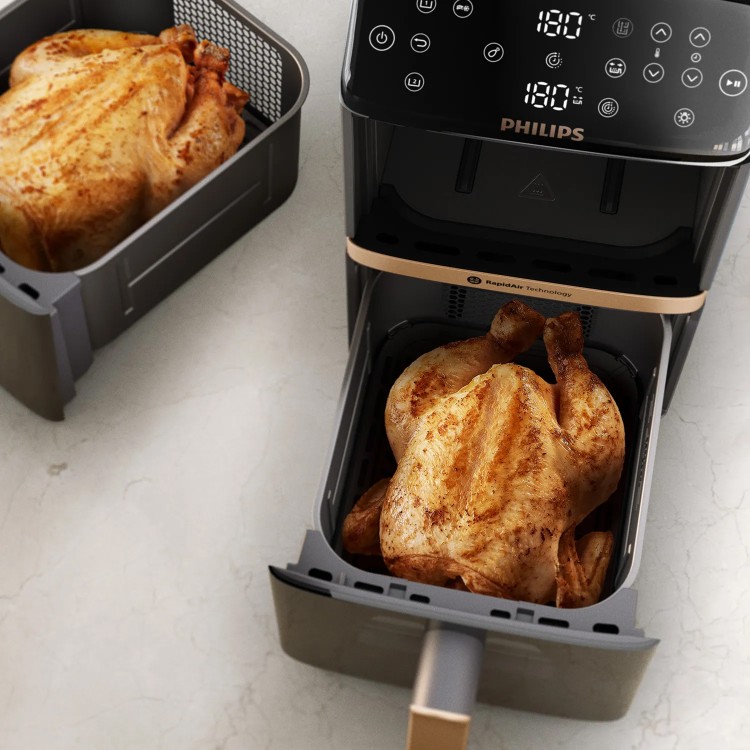 AirFryer Frytkownica beztłuszczowa PHILIPS Ovi Dual Basket NA462/80 10l