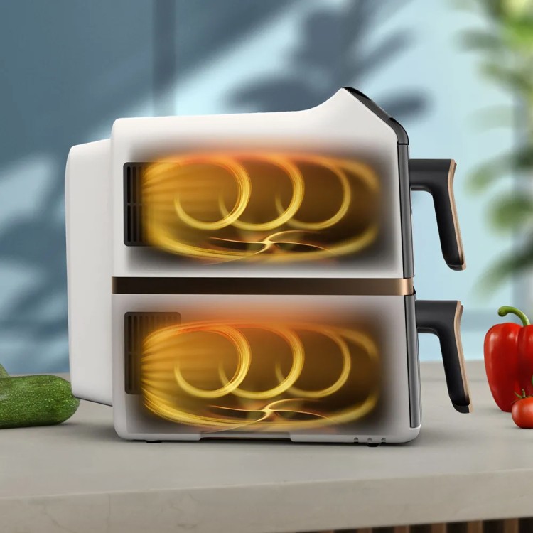 AirFryer Frytkownica beztłuszczowa PHILIPS Ovi Dual Basket NA462/80 10l