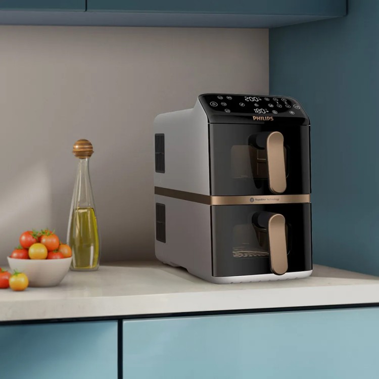 AirFryer Frytkownica beztłuszczowa PHILIPS Ovi Dual Basket NA462/80 10l