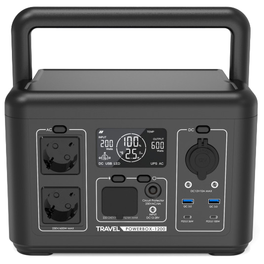 Stacja zasilania VOLT Polska Travel Powerbox 1200 600W Magazyn energii UPS