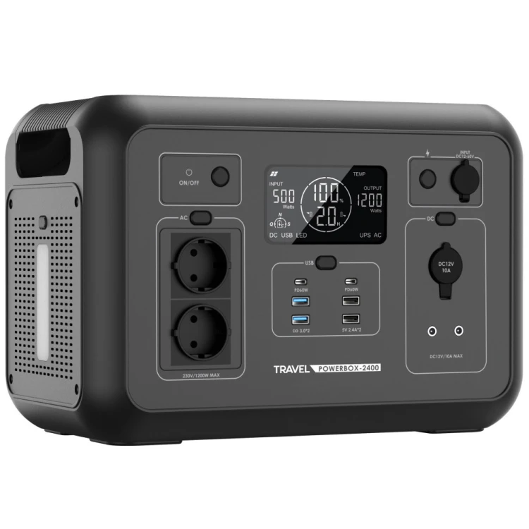 Stacja zasilania VOLT Polska Travel Powerbox 2400 1200W Magazyn energii UPS