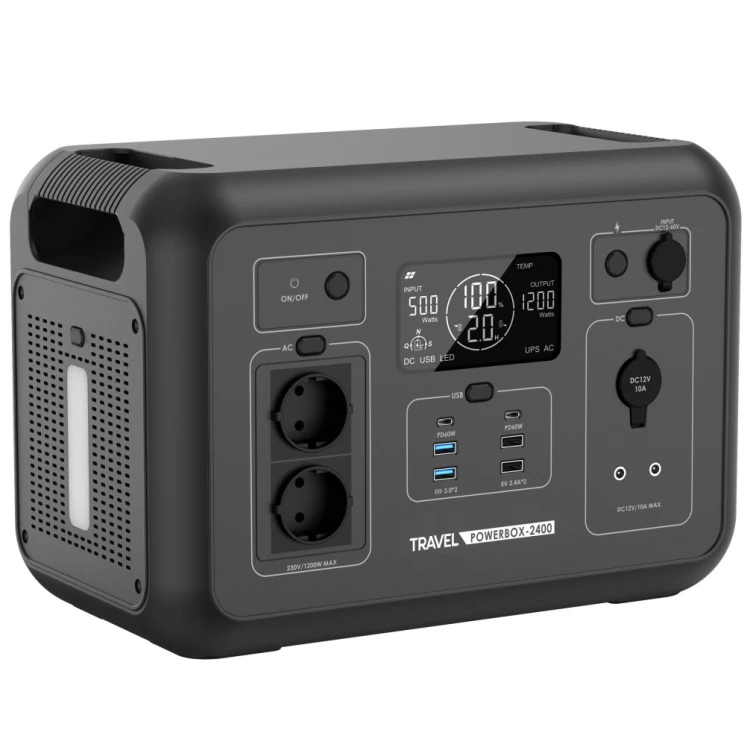 Stacja zasilania VOLT Polska Travel Powerbox 2400 1200W Magazyn energii UPS