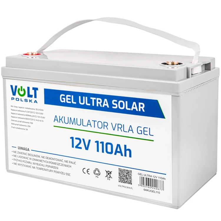 VOLT AKUMULATOR GEL VPRO PREMIUM 12V 110 Ah ŻELOWY BEZOBSŁUGOWY 6AKUGEL110