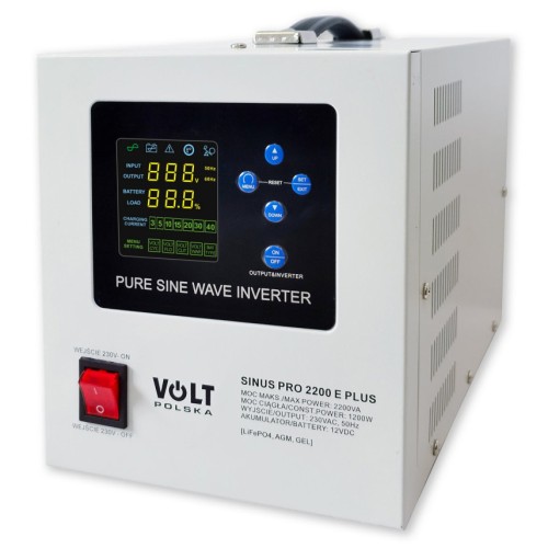 Volt Zasilacz awaryjny Przetwornica UPS SINUS PRO 2200 E PLUS 12/230V (1200/2200W)