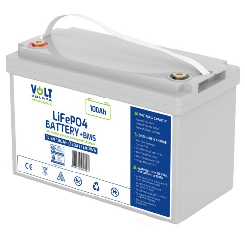 AKUMULATOR LiFePO4 12,8V 100Ah (150A) + BMS BEZOBSŁUGOWY 6AKLI10112