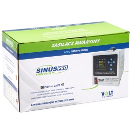 Volt Zasilacz awaryjny Przetwornica UPS SINUS PRO 1100 E PLUS 12/230V (700/1100W)