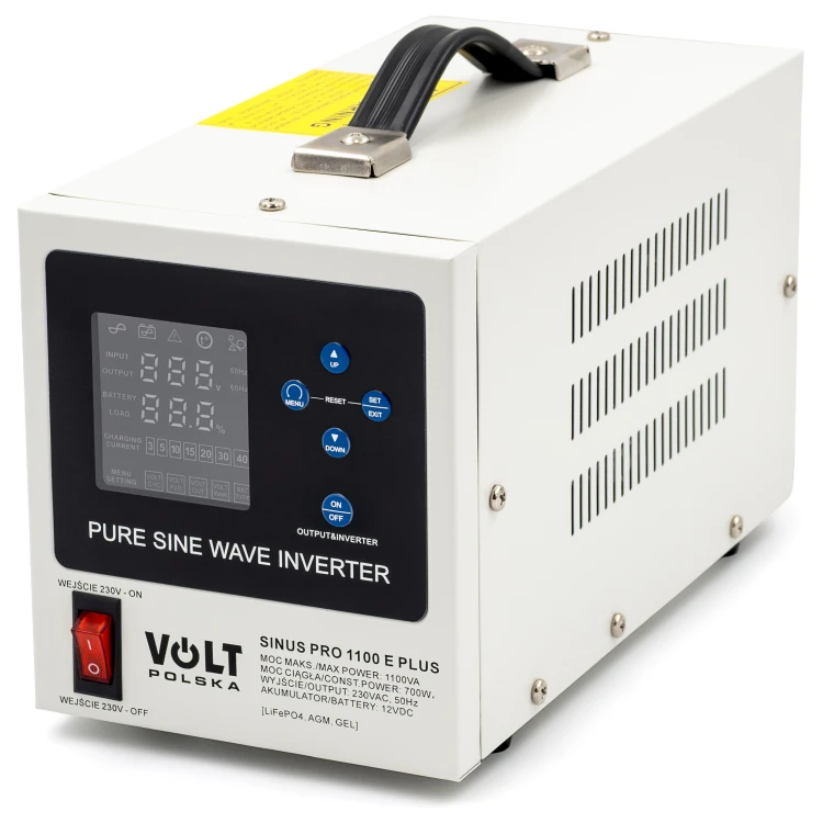 Volt Zasilacz awaryjny Przetwornica UPS SINUS PRO 1100 E PLUS 12/230V (700/1100W)
