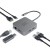HUB USB-C ADAPTER USB 6W1 3x USB 3.0 USB C ETHERNET HDMI 4K Green Cell