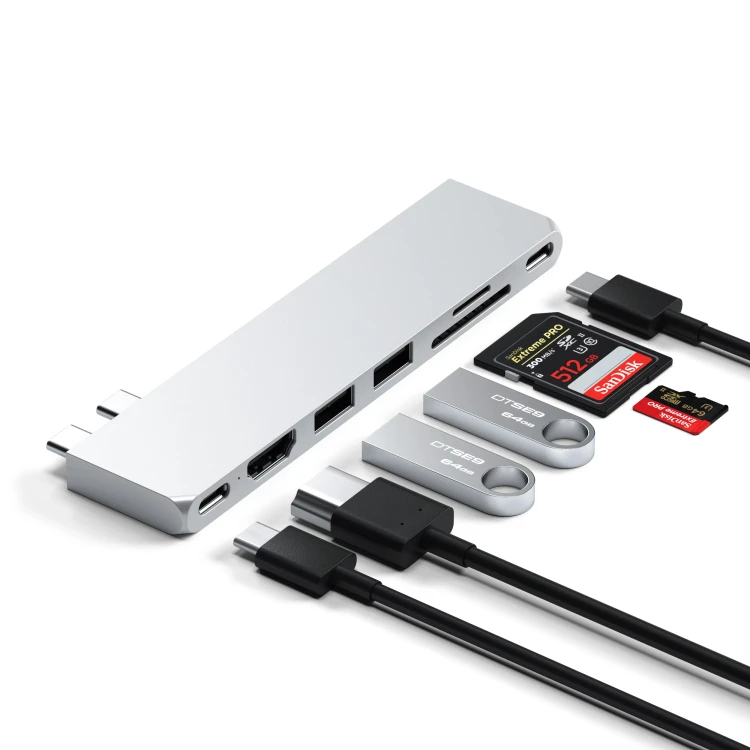Adapter Satechi hub do MacBook USB4 USB-C 2x USB-A HDMI SD microSD