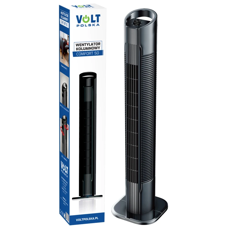 Wentylator wiatrak kolumnowy czarny Volt COMFORT 50