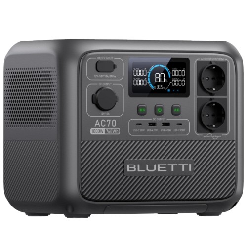 Przenośna Stacja zasilania BLUETTI AC70 | 1000W 768Wh UPS