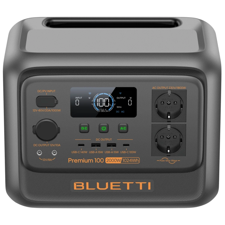 MOBILNA LEKKA STACJA ZASILANIA BLUETTI PREMIUM 100 V2 1024Wh 2000W UPS