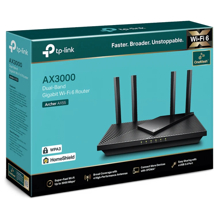 Router TP-Link Archer AX55 Wi‑Fi 6 AX3000