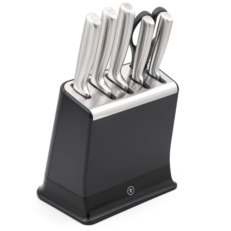 Noże ze stali nierdzewnej TEFAL EverSharp Pro blok ostrzałka K2977S44