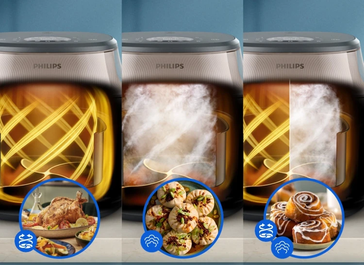 Frytkownica beztłuszczowa AIRFRYER Philips NA547/07 Gotowanie na parze 7,2L