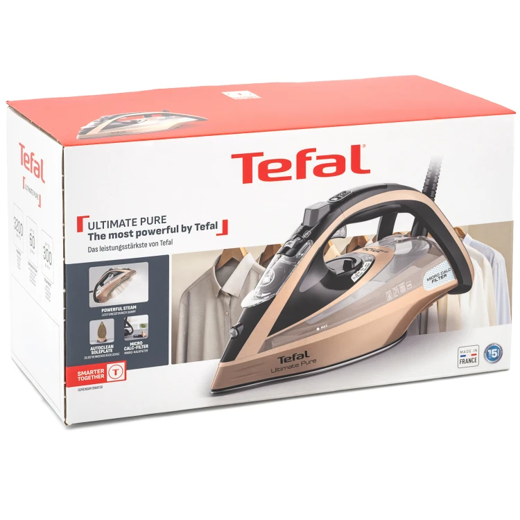 Żelazko parowe Tefal Ultimate Pure FV9852E0 3200W AirGlide Autoclean