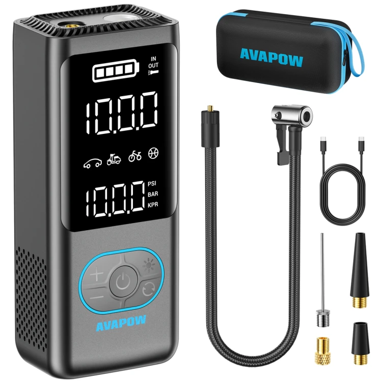 Avapow AP18 8000A Bezprzewodowy kompresor 150 PSI Latarka LED