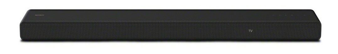 Czarny soundbar Sony HT-A3000, widok od przodu lekko z góry, z wyświetlaczem TV i logo Sony.