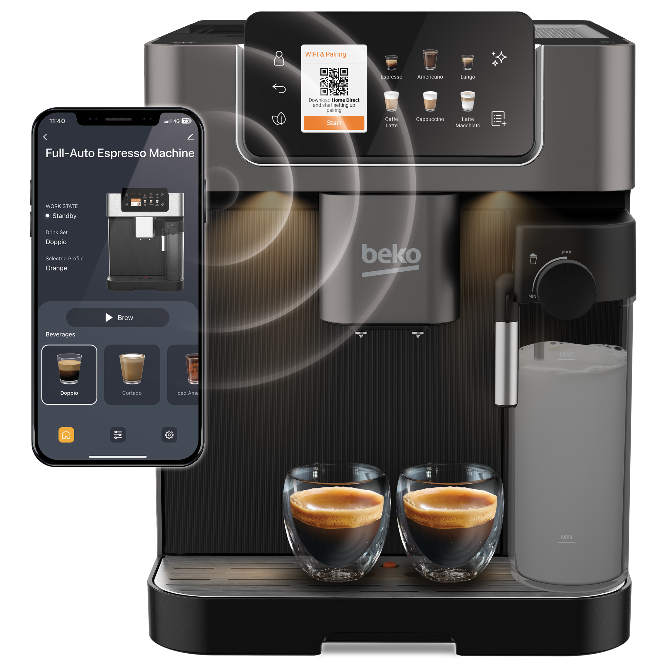 Automatyczny Ekspres ciśnieniowy Beko CaffeExperto CEG7348DX